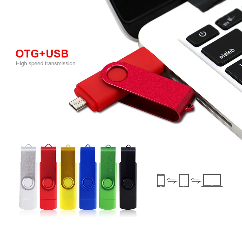 

Wholesale 2 in 1 OTG USB Flash Drive 128GB 64GB 32GB 16GB 8GB Pen drive Smart Phone External Storage Pen Drive Android USB Stick