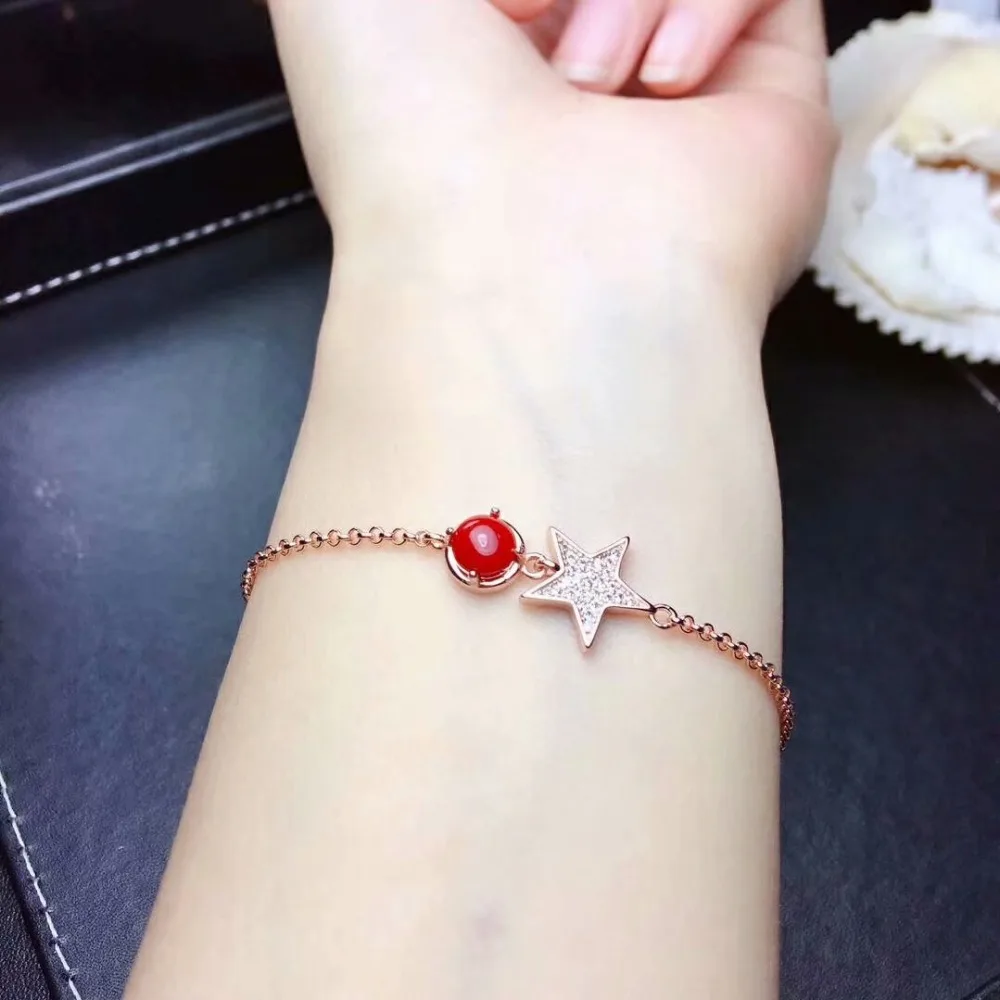 Shilovem 925 Стерлинговое Серебро натуральные красные коралловые подвески кольца браслет женские вечерние растения отправить ожерелье подарок mtzj0606z0606l0606