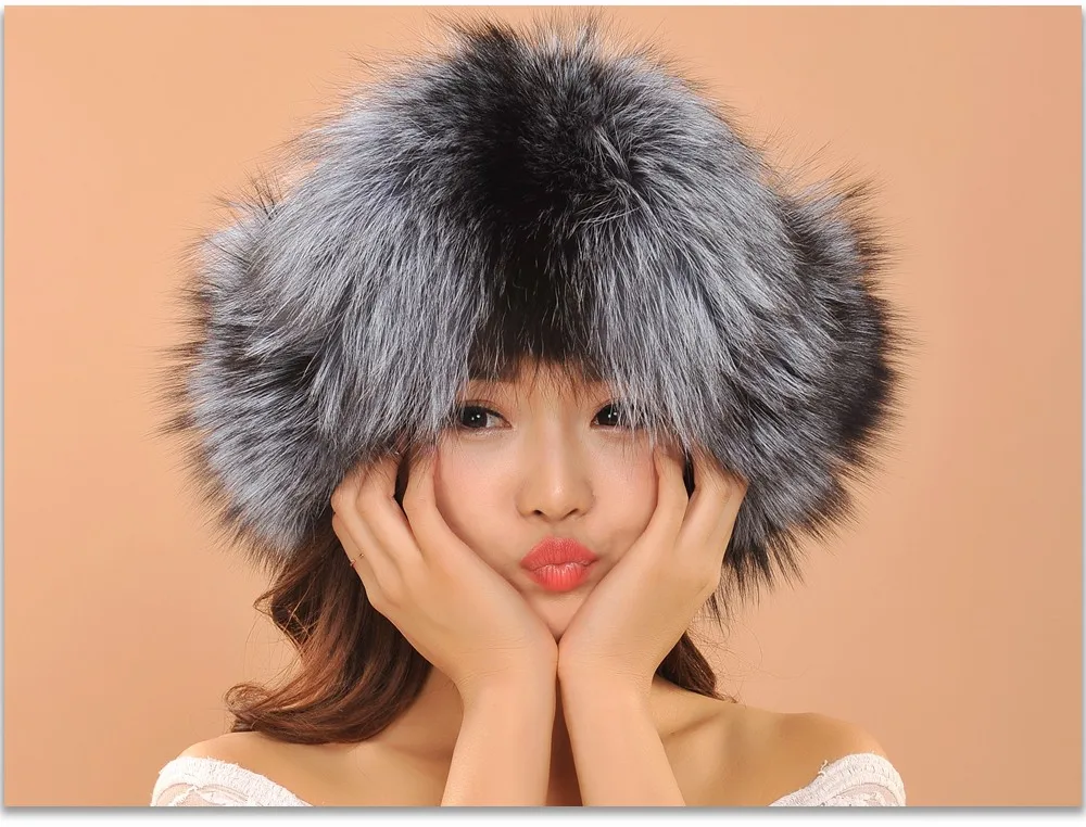 Женские зимние шапки, женские шапки с мехом лисы, модные теплые шапки из натуральной кожи