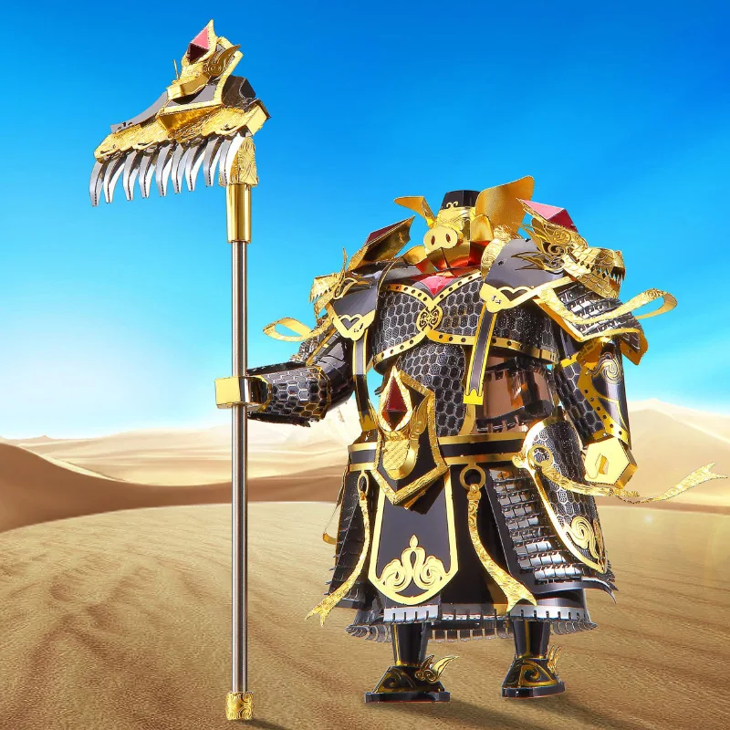 Piececool 3D металлическая игрушка-головоломка DIY черный рыцарь общий солдат Обезьяна Король Пекинская опера фигурка модель для взрослых мальчиков игрушка подарок золото