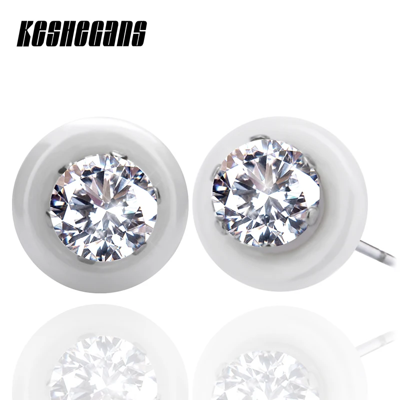 Модная бижутерия черно белая женская фотография с большим каратом AAA здоровые