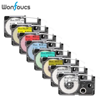 

Label Printer Tape Compatible for Casio XR-18X XR-18WE XR-18RD XR-18BU XR-18YW XR-18GN XR-18GD XR-18SR Laminated Label Maker