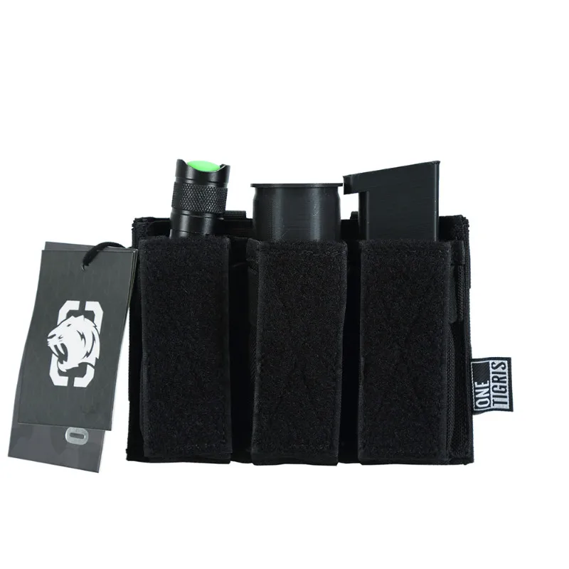 OneTigris тактический тройной Пистолет подсумок 9 мм 40 S& W 45 ACP Mag мешочек для GLOCK, M1911, 92F, 40 мм гранат и т. Д