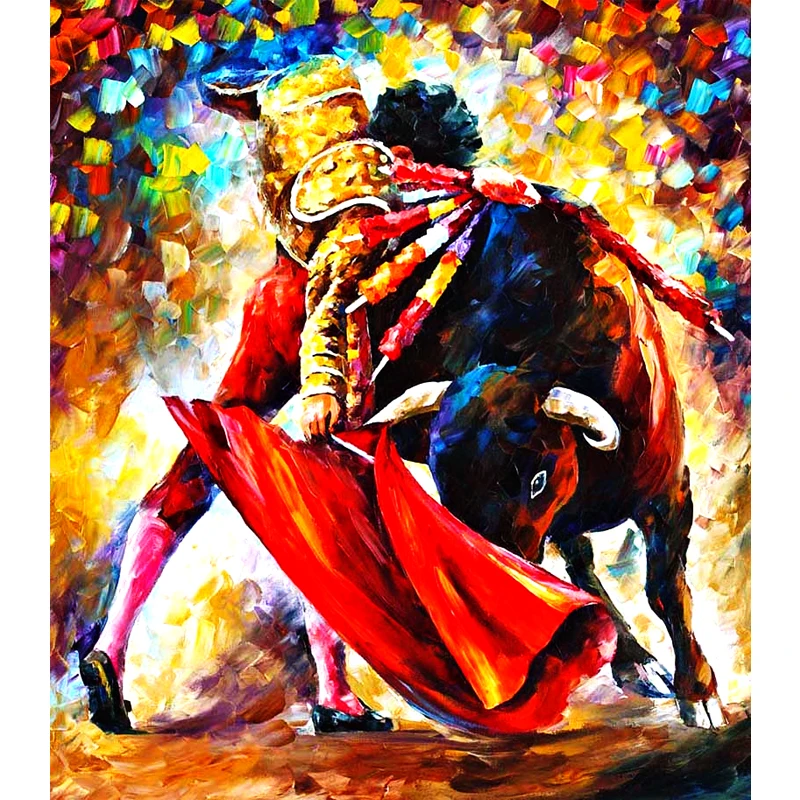 

5D Diamond Painting DIY Bullfight Cross Stitch Mosaic Embroidery Gift Home Decor