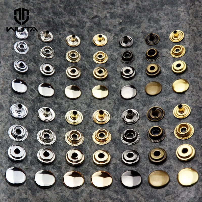 WUTA 20set/pack Brass Leather Snap Fasteners Heavy Duty Poppers Leather Craft Accessory Sewing