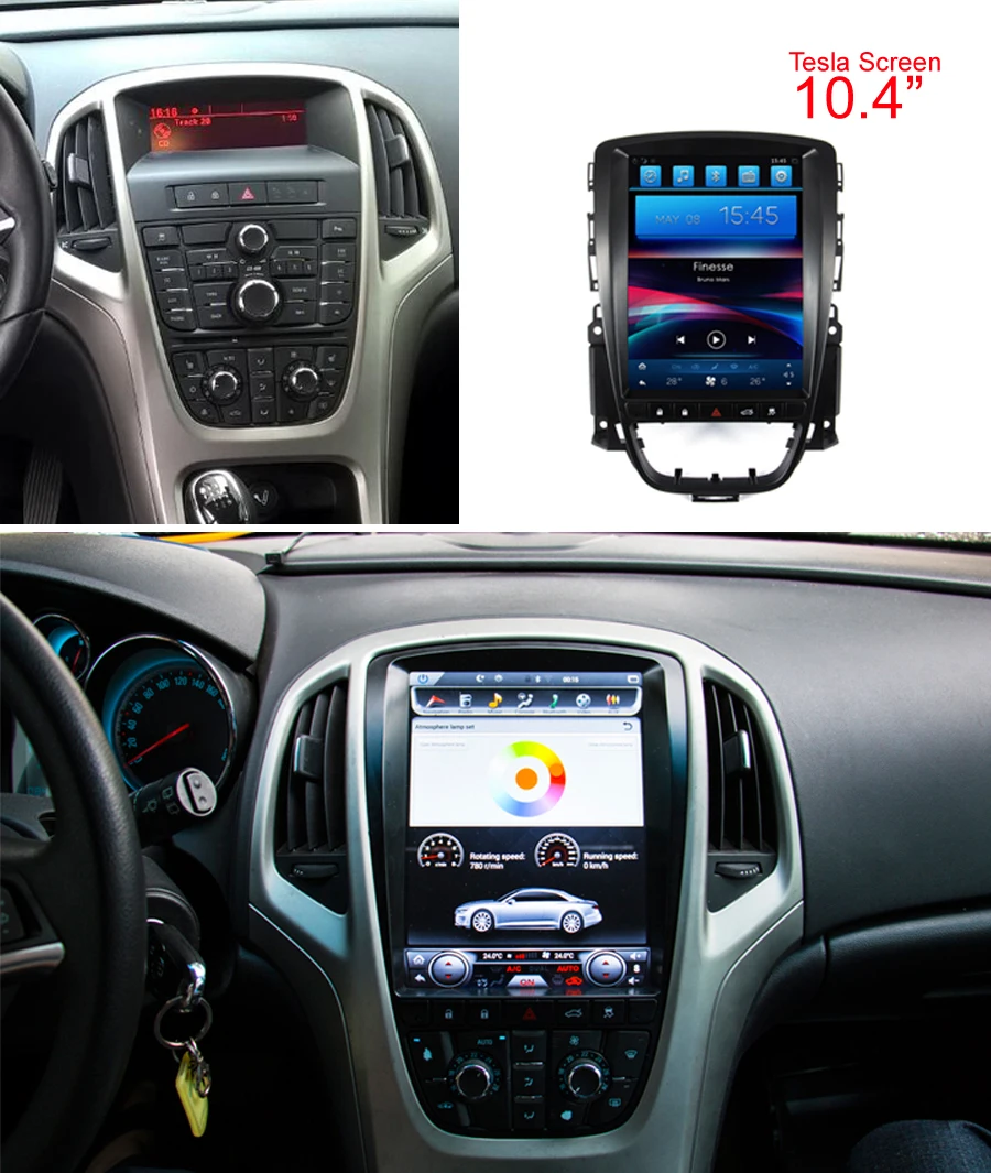 Best Navirider android 7.1 radio tape recorder 4-Core 32gb ROM tesla vertical screen for Opel Astra J CD300 CD400 2011+ headunits BT 0