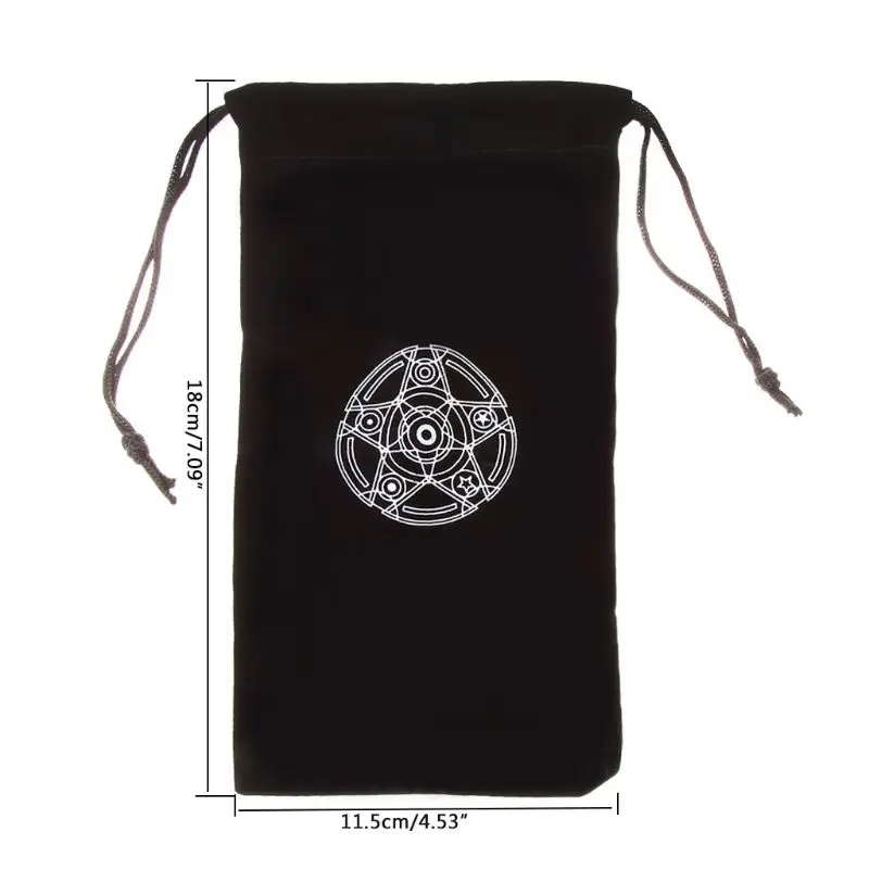 Бархатная сумка для хранения карт Таро с пентаграммой, игрушка, ювелирные изделия, мини-посылка на шнурке, настольная игра