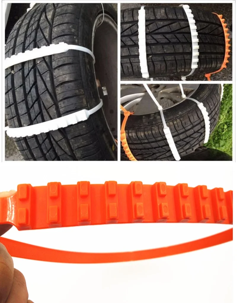 10 PCS/Set Car Mini Plastic Winter Tyre Chains wheels Snow Chains For