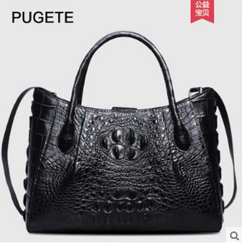 

pugete Thai crocodile leather lady's bag with large capacity handbag for lady's new fashionable dumpling bag
