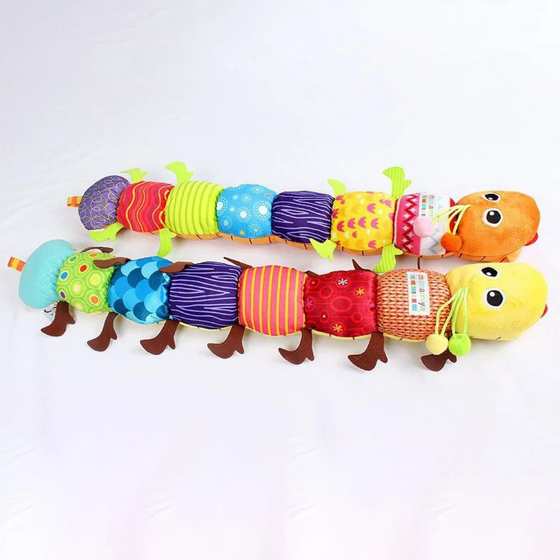 Baby Toys Musical Stuff Caterpillar With Ring Bell Cute Cartoon Animal Plush Doll Early Learning Educational Kids Toys Christmas (6)