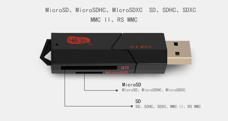 Kawau устройство для чтения карт SD TF 3,0 USB максимальная поддержка 512 Гб адаптер для карт с разъемом для Micro SD/SD карт C307 устройство для чтения карт памяти для компьютера