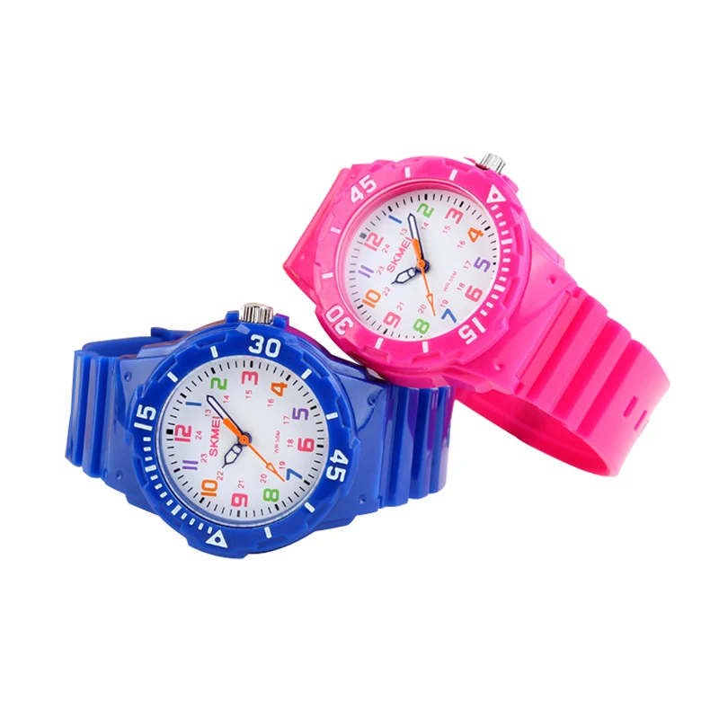 Модные детские часы 50 м водонепроницаемые кварцевые наручные часы желе детские часы для мальчиков и девочек для студентов спортивные часы