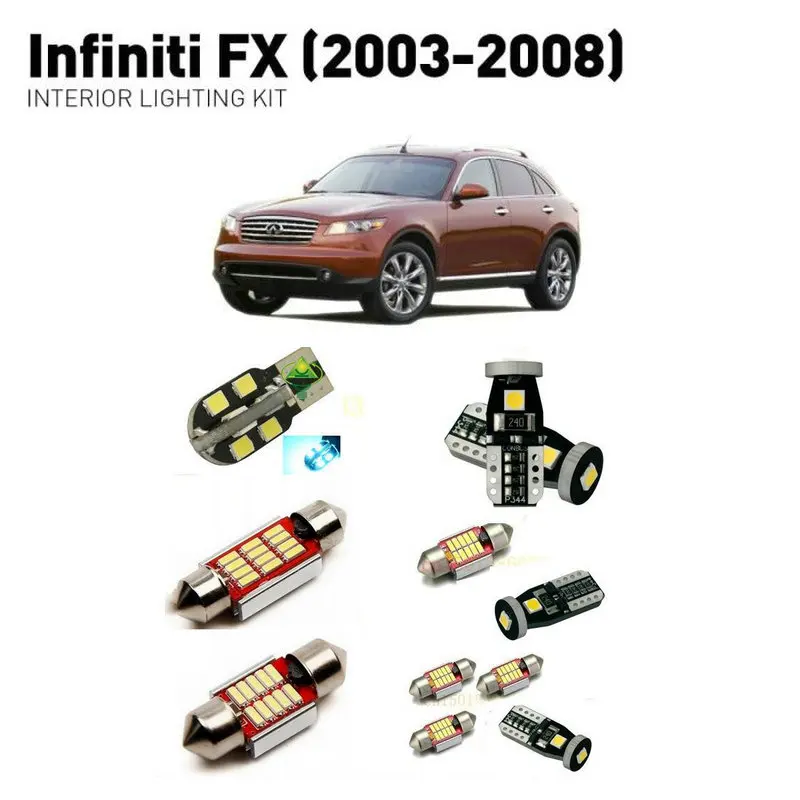 Светодиодные Внутренние огни для Infiniti fx35 fx45 2003-2008 16 шт. Светодиодные Автомобильные фары комплект освещения автомобильные лампы Canbus