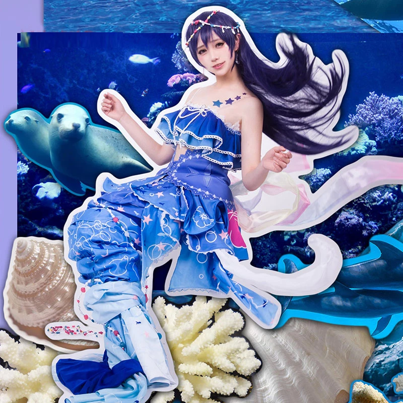 Anime Cosplay Costume Umi Sonoda Cosplay Love Live! School Idol Project Awakening Mermaid ASCOSING Idolized Costume (9)