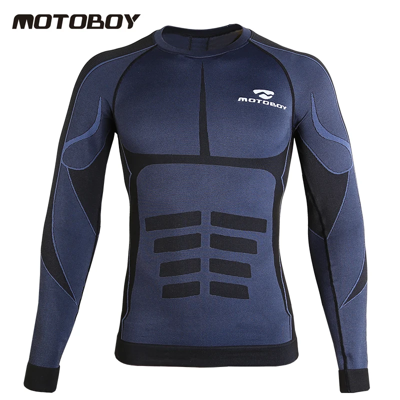 Motoboy мужской мотоциклетный комплект термобелья для катания на лыжах зимние плотные Длинные Топы и штаны для верховой езды эластичные спортивные костюмы