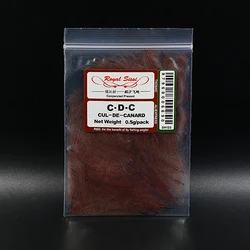 Professional Fly Tying CDC Duck Butt Feathers - Waterproof, 8 Color Options (Reddish browm)