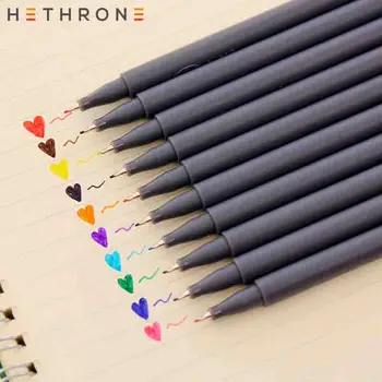 

Hethrone 10PCS Makrers Pen Drawing Highlighter Painting Fineliner Water based Art Coloring Books Design Art Supplies