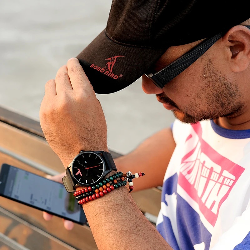 BOBO BIRD Brand Men Wrist watches Fashion Luxury Quartz Watches Business Military Men Watches relogio masculino C-G15A