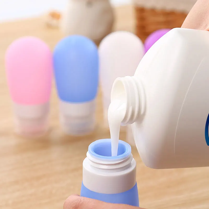 3pcs/set Soft Portable Travel Soap Dispensers Silicone Bottling Empty Bottle For Lotion Shampoo Shower Container 38/60/80ml 3pcs/set Soft Portable Travel Soap Dispensers Silicone Bottling Empty Bottle For Lotion Shampoo Shower Container 38/60/80ml