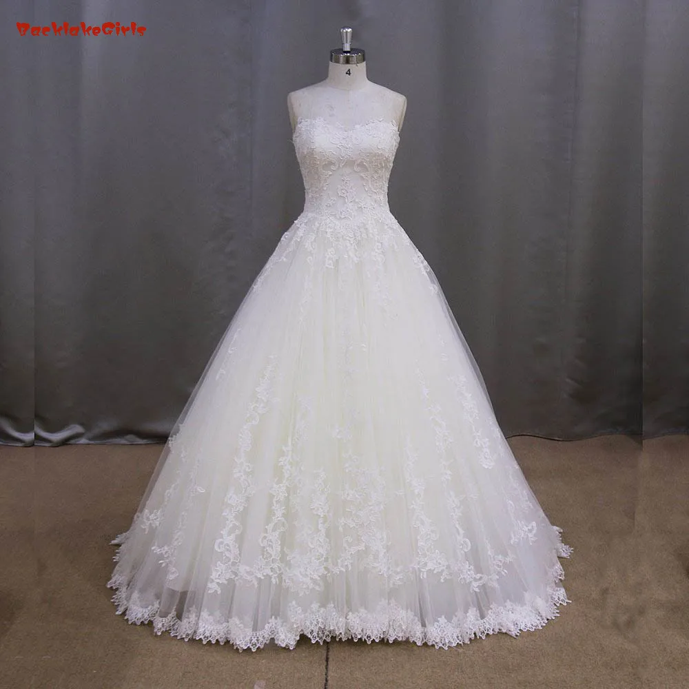 2016 High Quality Elegant A Line Sweetheart Lace Appliques Off the Shoulder Sleeve font b Bridal