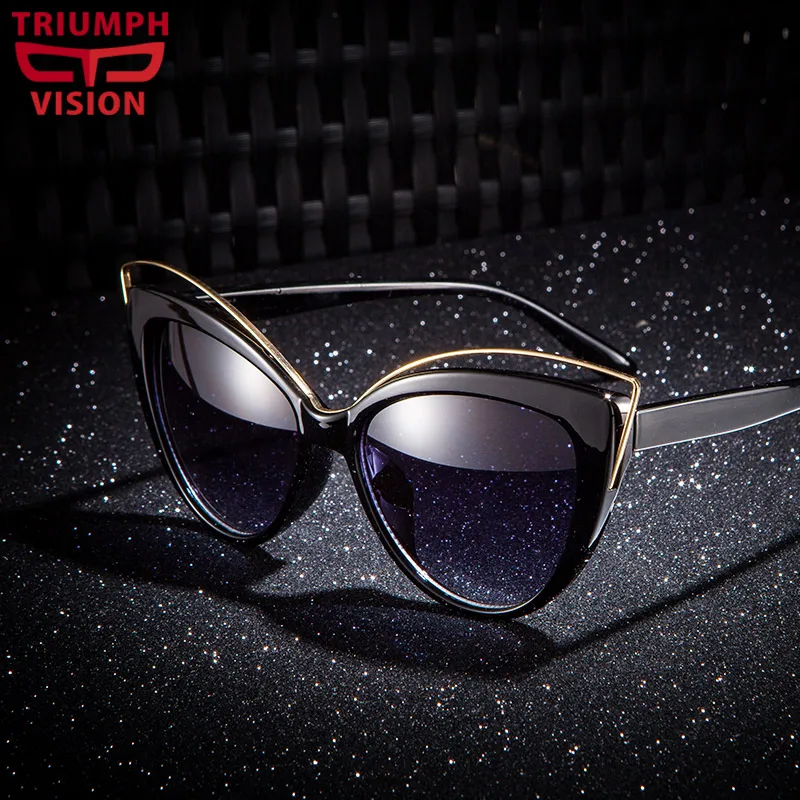

TRIUMPH VISION Cat Eye Hollow Design Sunglasses Ladies Gradient Lens Sun Glasses Shades Trending New Lentes Gafas de sol