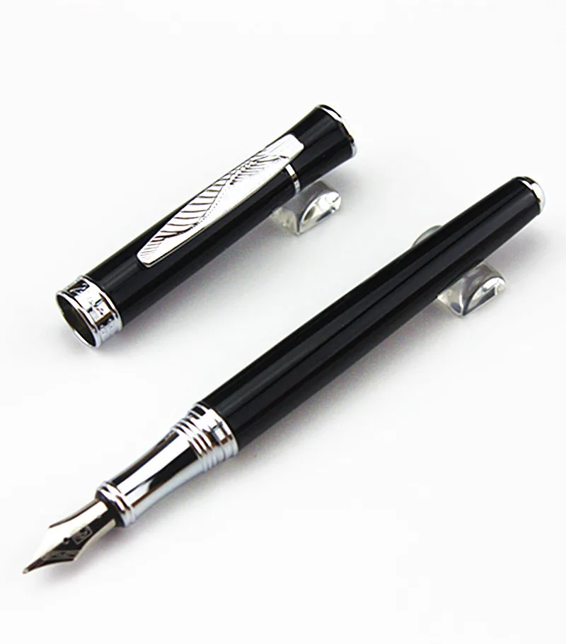 

lot PICASSO Luxury Black Senior Nib 0.5mm Fountain Pen Metal Ink Pen for Writing Couple Pens for Gift