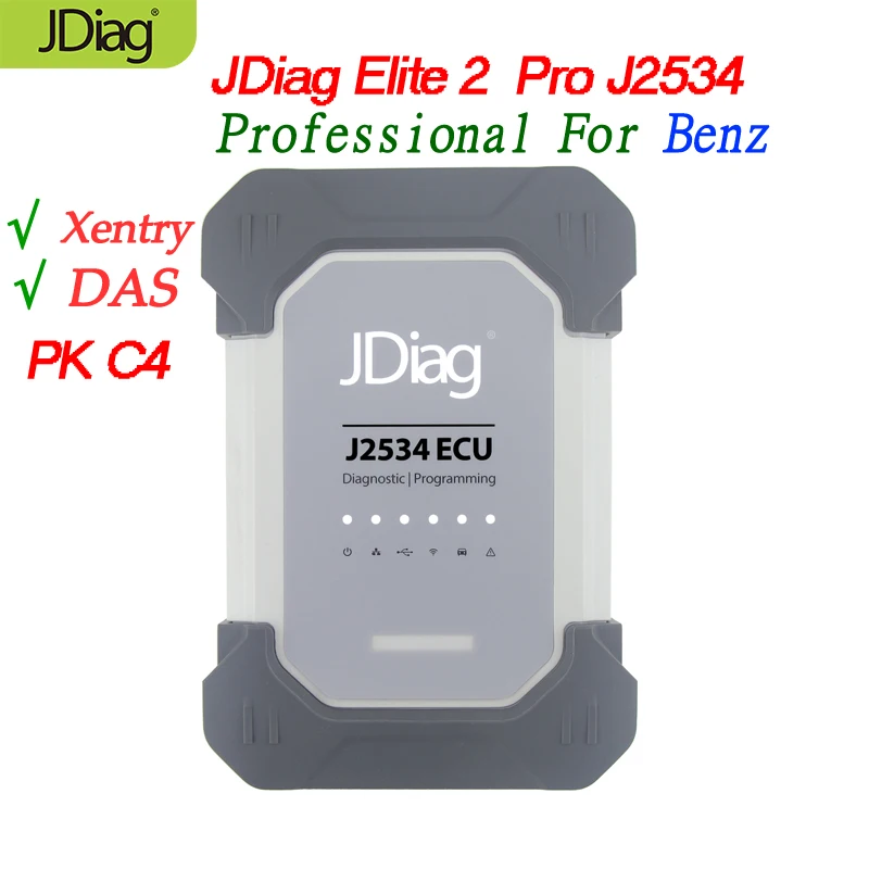 JDiag Elite2 Pro J2534 Benz Авто инструменту диагностики Wi-Fi EPC/WIS/Xentry/DAS/удалить NOx TORGUE V07.2018 программного обеспечения PK звезды MB SD C4