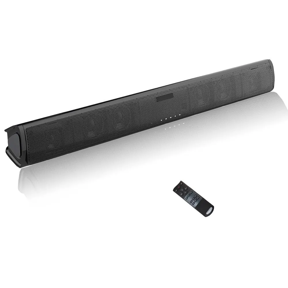 60W Bluetooth TV soundbar wireless speaker with Enhanced Bass For home theater system LED TV, PC, Smartphone, black