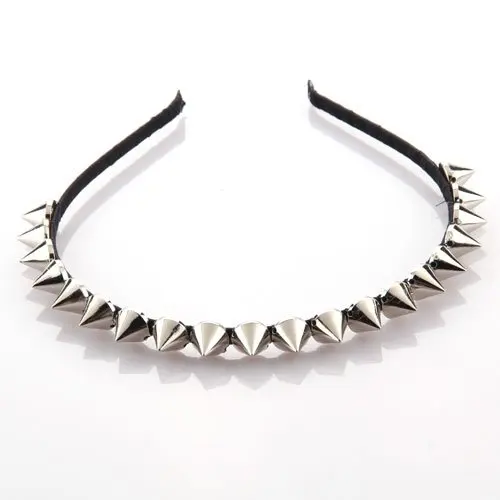 

HOT Silver Metal Stud Rivet Spike Headband Hair Head Band Punk Girl