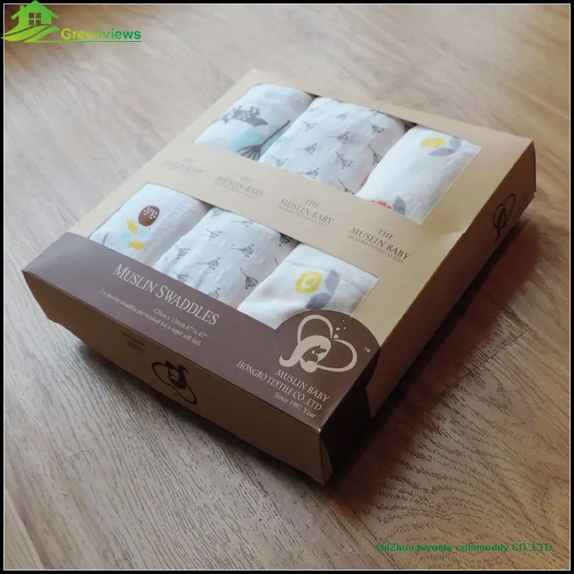 3PCS/box, Muslin corron swaddle blanket muslin wrap diapers softtextile