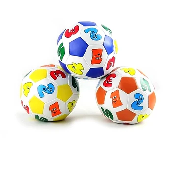 

Baby Early Education Toy Rubber Football Soccer Number Ball Mini Stress Ball Toys Alphabet Number Learning Ringing Play for Kids