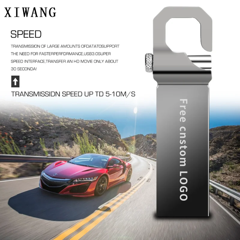 usb flash drive 32gb usb 3.0 metal pen drive 128GB 64GB 32GB 16GB 8GB 4GB high speed bracelet pendrive memory stick custom logo