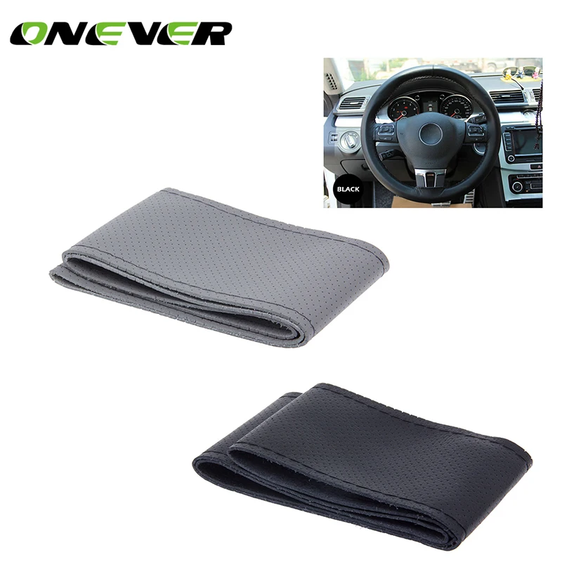 

Onever Universal Braid on the Steering Wheel Sew Microfiber Car Steering Wheel Cover to Cover the Entire Single Connector