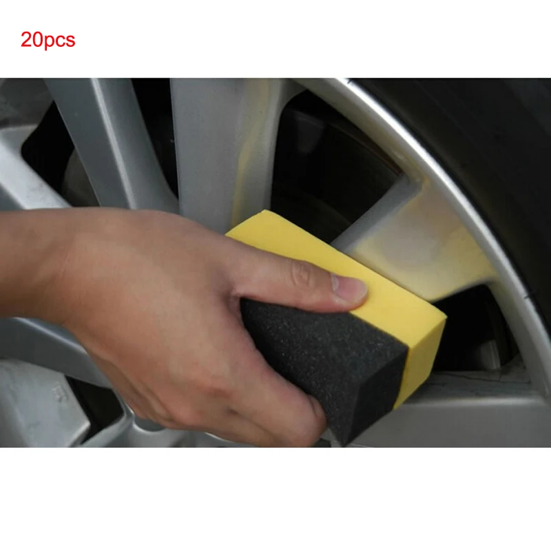 

Youwinme 20pcs U-Shape Auto Tyre Wash Brush Sponge Truck Tire Paint Care Car Wheels Cleaning Wax Polishing Washer Wipe