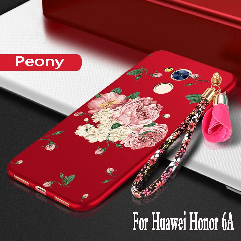 

For Huawei honor 6a Case silicon 3D Flower funda protector mobile phone bag For huawei honor 6a dli-tl20 dli-al10 Cover TPU Soft