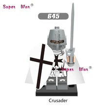50 шт. Супер Герои комиксов модель средневековый Crusader действий, конструкторные блоки, Детские кубики для дома детские игрушки