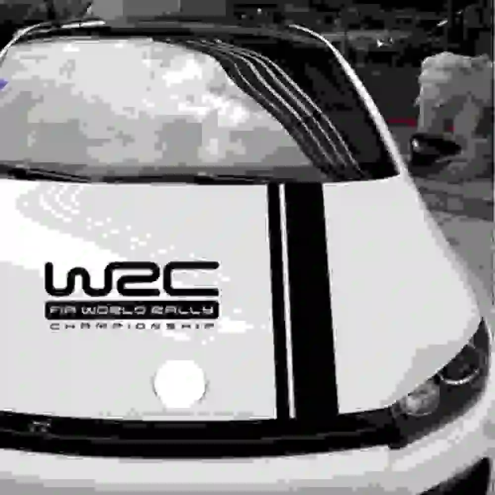 2 шт. автомобильный Стайлинг автомобиля наклейки WRC полоса виниловые покрытия для