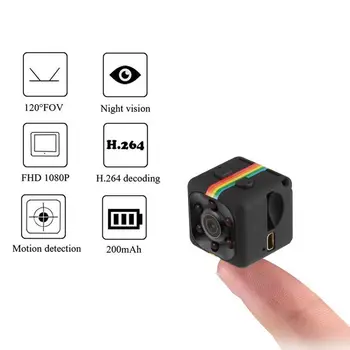 

Camera Night Vision 1080P HD Video Recorder Portable Tiny with Night Vision and Motion Detection Security Camera for DV Video
