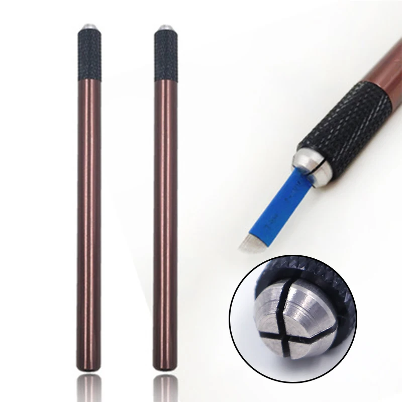 2pcs Brown Microblading 3D Manual Eyebrow Tattoo Microblade Pen Permanent Makeup Microblading Eye Lip Tattooing Machine Pens-6