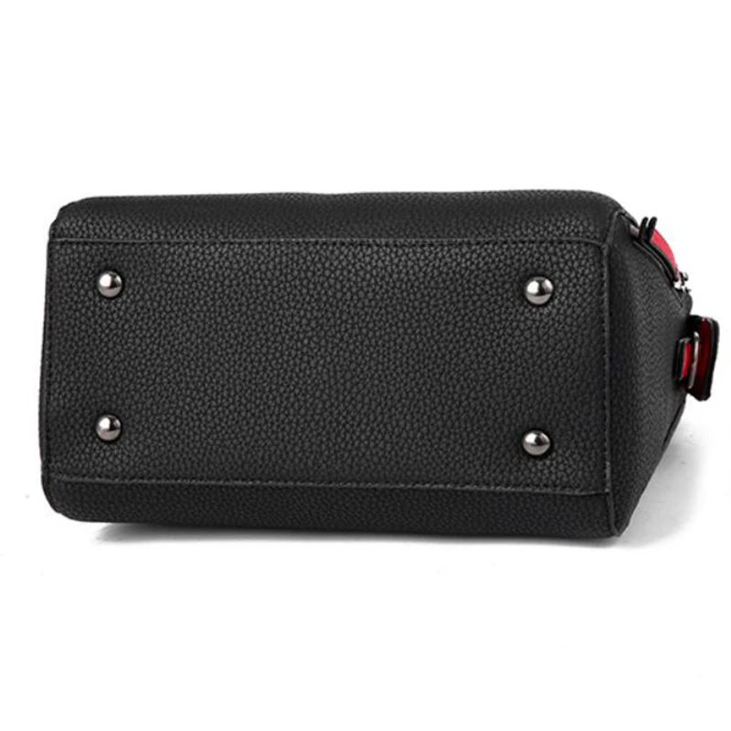 PU Leather Women Messenger Bag Fur Ball Crossbody Flap Bag Female  Shoulder Bag Solid Color Handbags