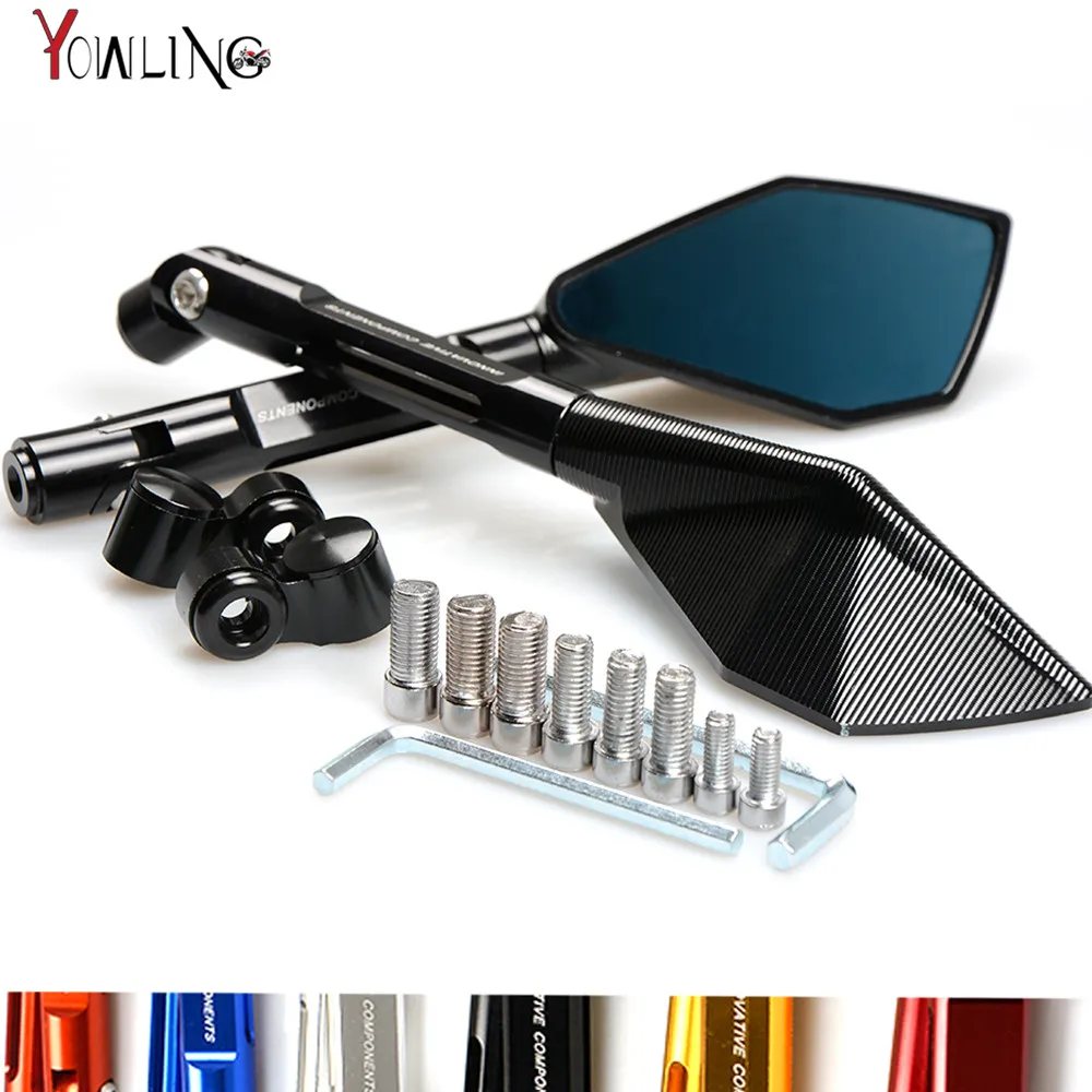 

Universal Moto Motorcycle Scooters Racer Rearview Back Side View Mirror For yamaha R1 R3 R6 FZ6 YZF600 kawasaki Z750R Z1000 KTM
