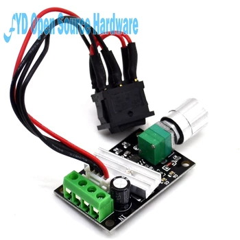 

PWM DC motor speed regulator 6V 12V 24V 3A speed switch reverse switch