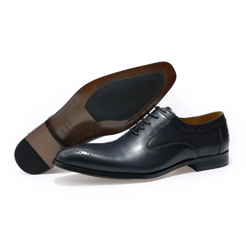 preto luxo rendas até sapatos formais oxfords dos homens