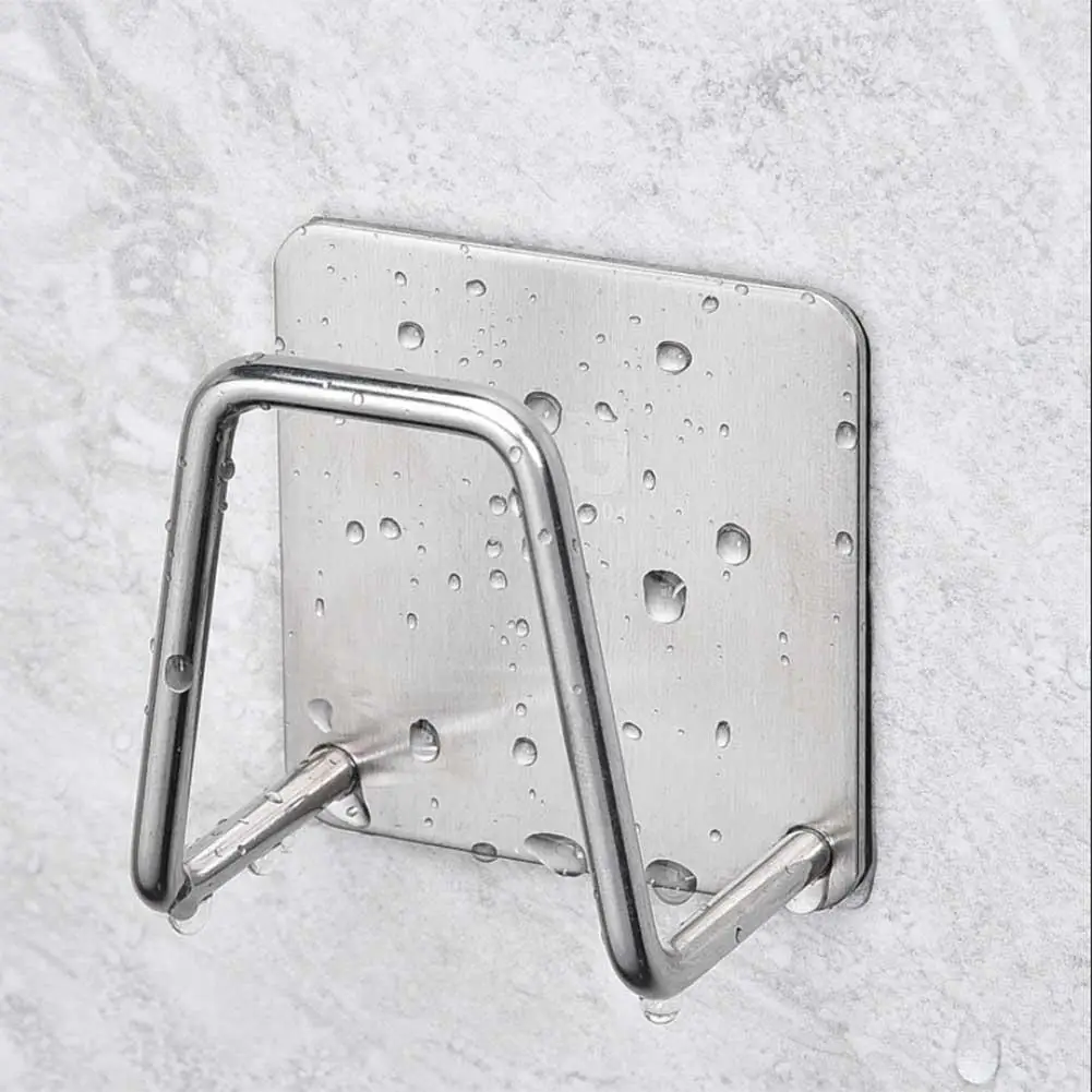 

Kitchen Organizer Sponge Drain Holder 304 Stainless Steel Free Punching Dish Rack Cloth Hook Storage Wall Hanger