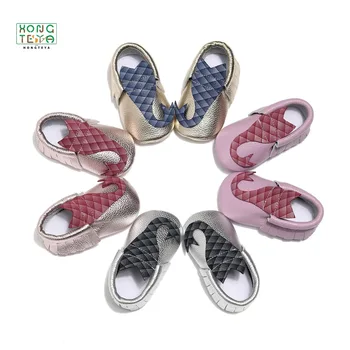 

Baby Girls Shoes Mermaid Pattern Genuine Leather Princess Newborn Baby Toddler Crib First Walkers Soft Soled Anti-Slip Shoes