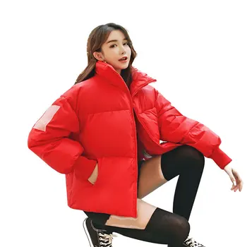 

women's 2019 winter new duck down jacket ladies warm fashion thicken down coat stand collar short outerwear