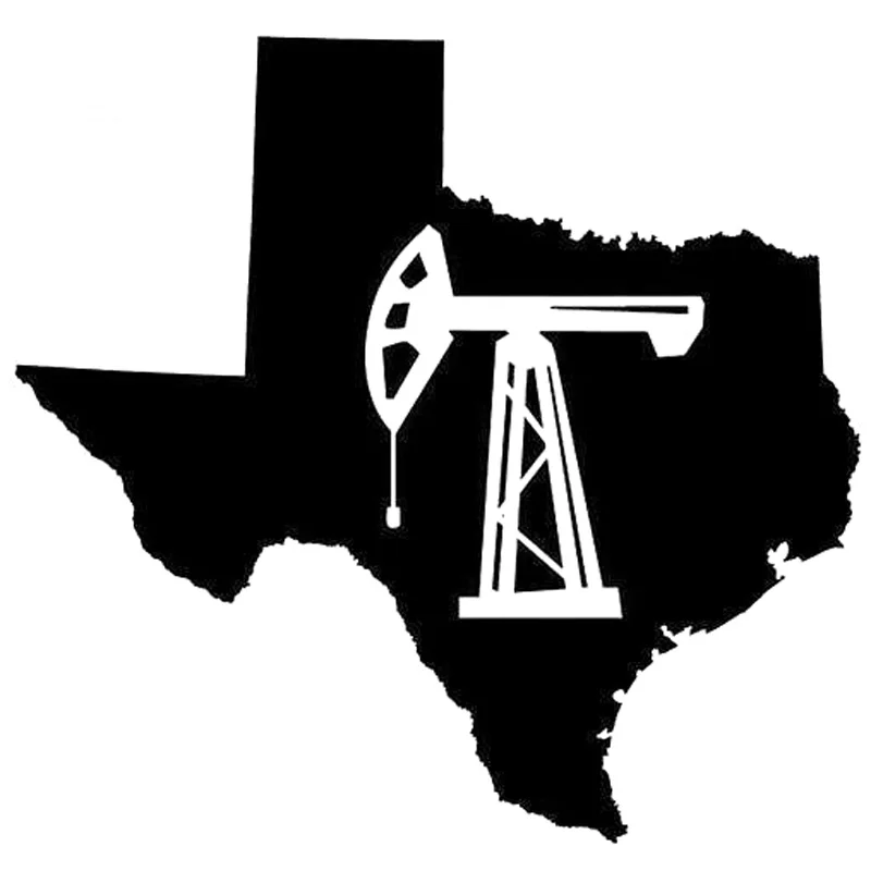 13.3cm*14cm Texas State Oilfield Oil Pump Jack Vinyl Car Styling