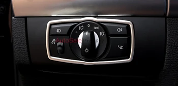 

For BMW X6 E71 2009 2010 2011 - 2014 Stainless Chromium Styling Inner Front Head Light Switch Control Decorative Frame Trim 1pcs