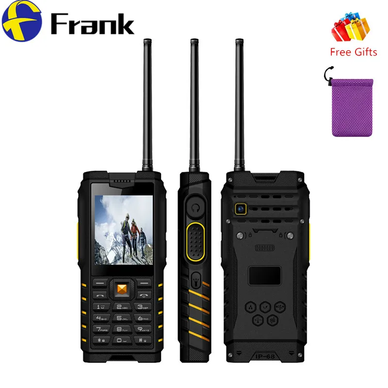 

Rungee IP68 T2 Mobile Phone 2.4 Inch Rugged Feature Phones 2G Walkie-talkie intercom 4500mAh Russian Language keyboard PTT Phone