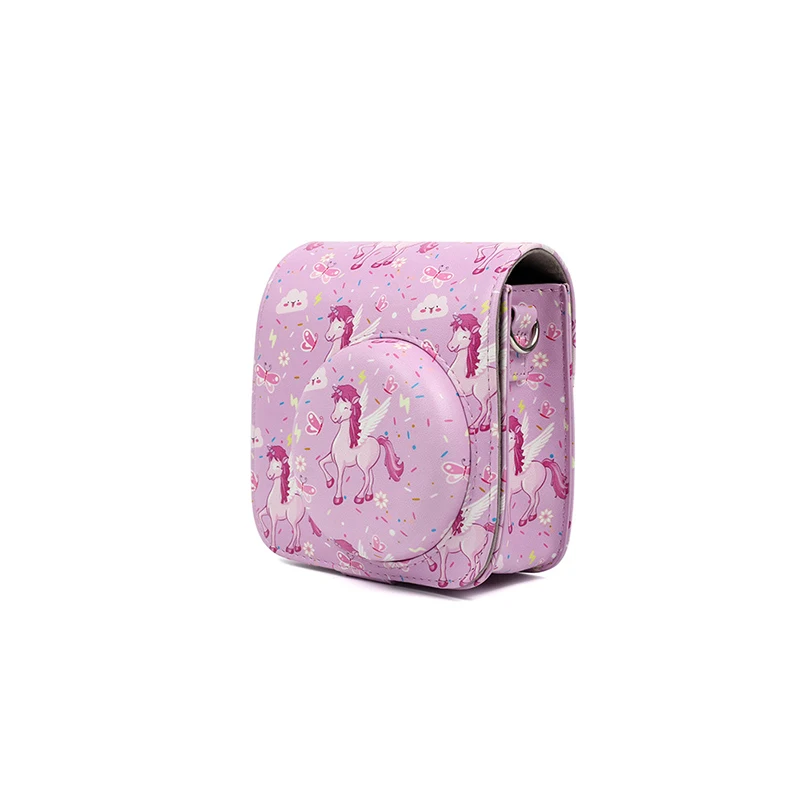 

NEW PU Leather Camera Case For Fujifilm Fuji Instax Mini 8 8+ 9 Instant Pink Protector Shell With Strap for Instax Mini 9 8+8